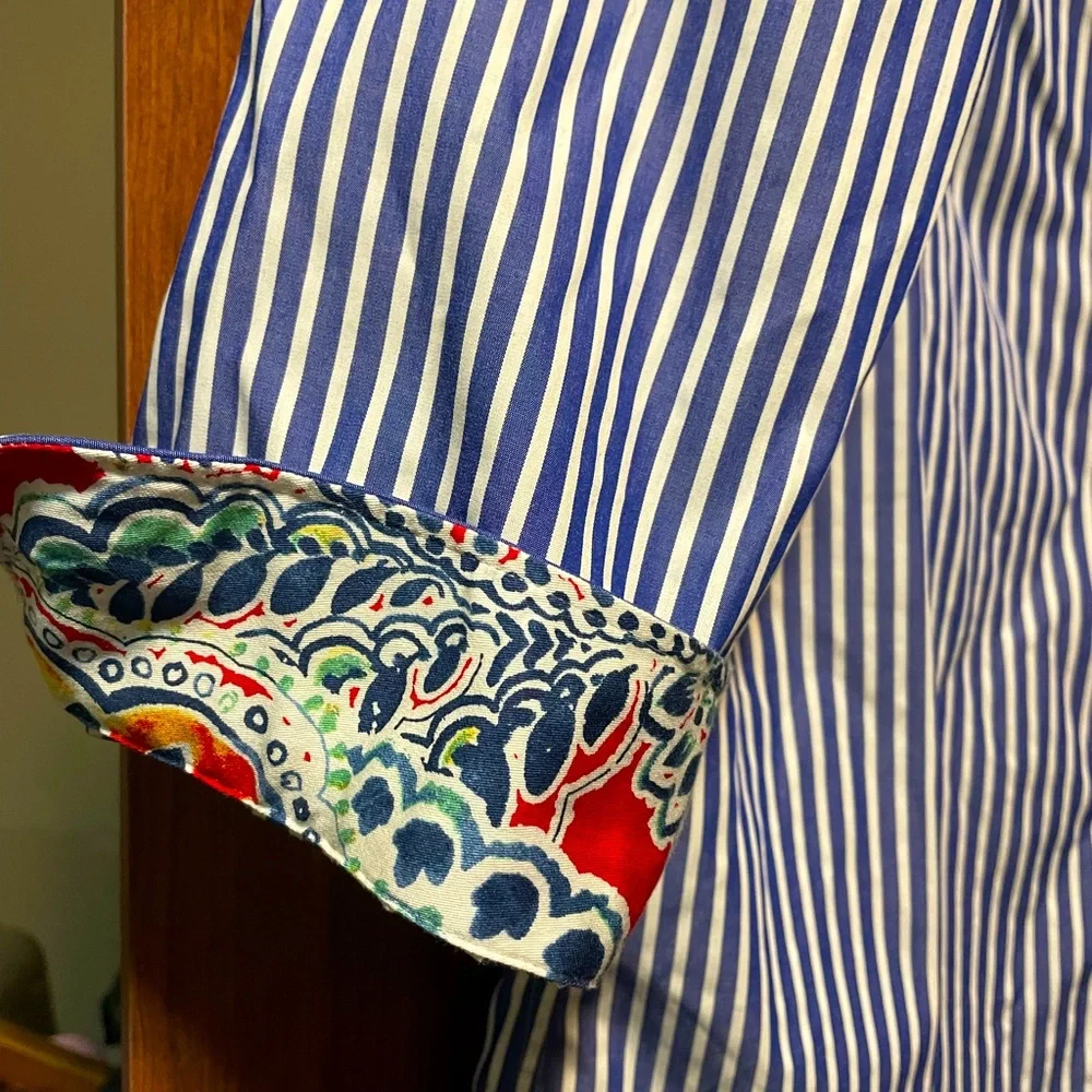 CHAPS 3/4 Sleeve Button up shirt. Medium. - Picture 2 of 3